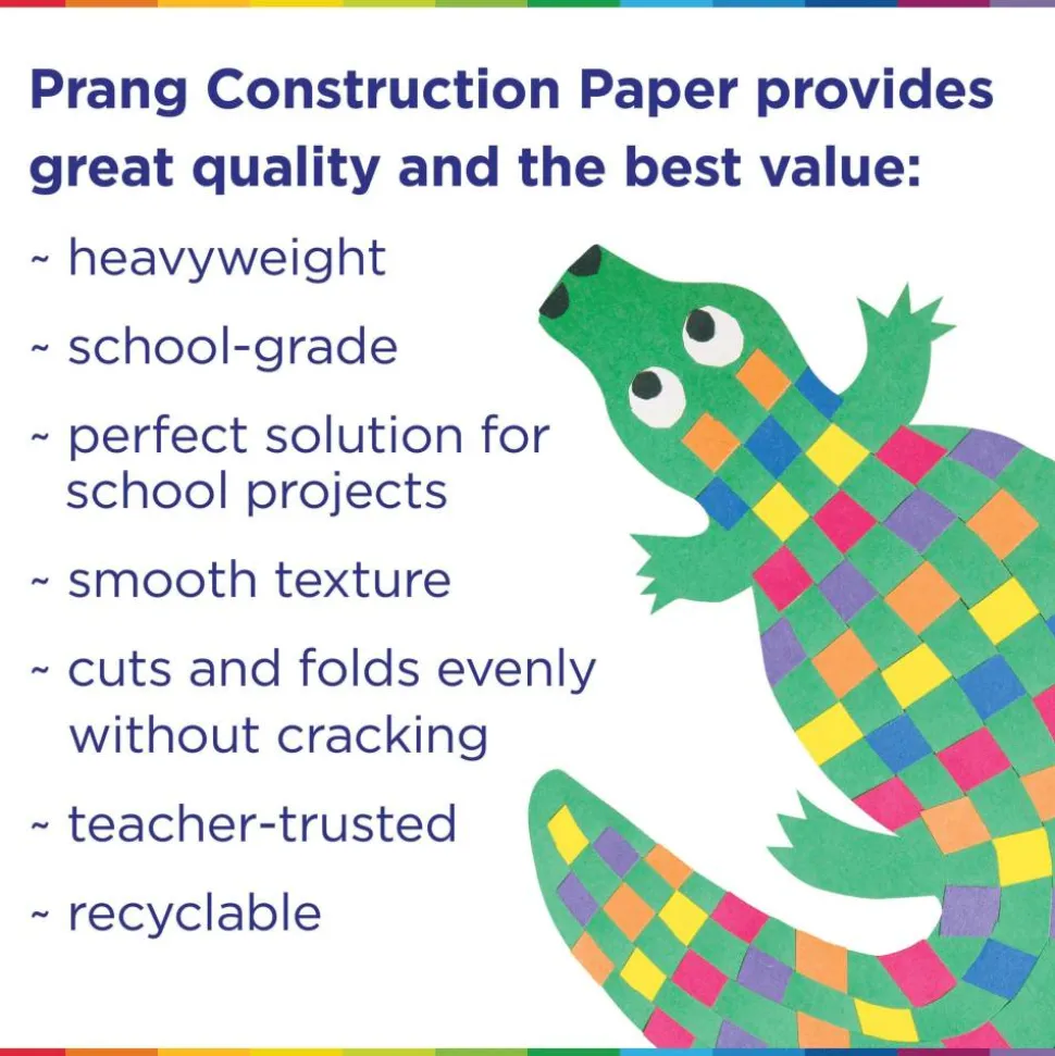 Prang Construction Paper - Multipurpose - 36" x 24" - 50 / Pack - Assorted, Blue, Brown, Holiday Green, Orange, Pink, Scarlet, Violet, White, Yellow