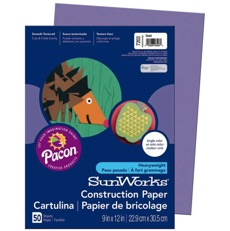 Prang Construction Paper, 9" x 12", Violet, Pack Of 50