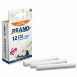 Prang Hygieia Dustless Chalk, White, Box Of 12