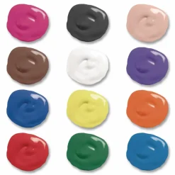 Prang Ready-To-Use Tempera Paint, 16 Oz., Assorted Colors, Pack Of 12
