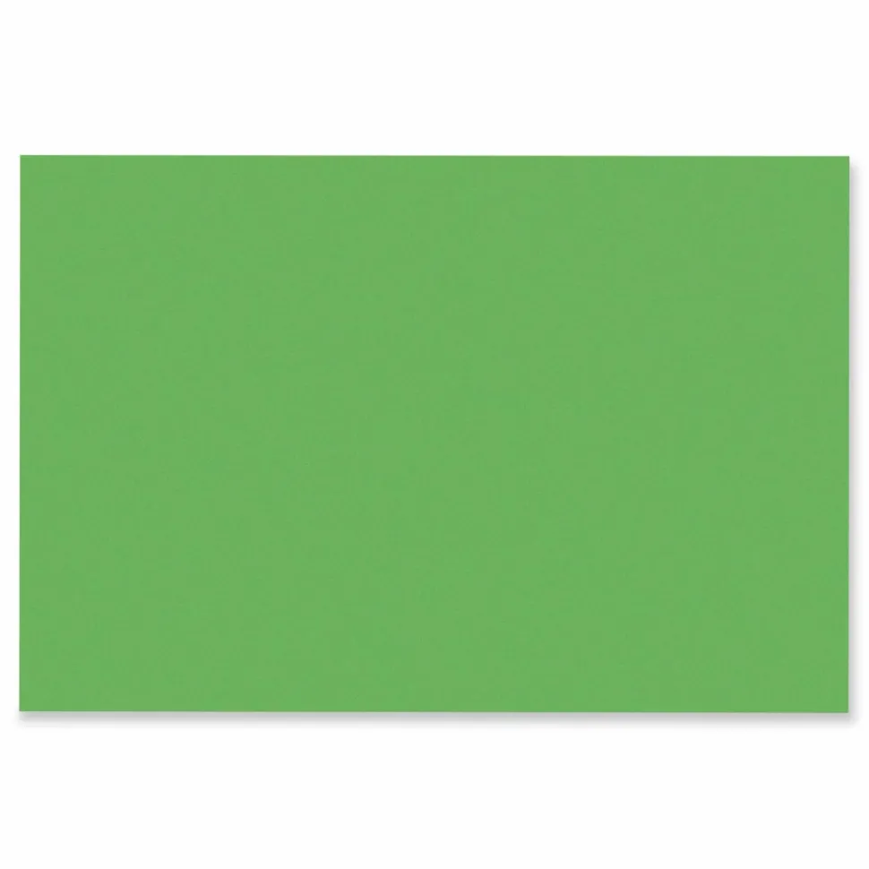 Prang SunWorks Construction Paper, 50 lb Text Weight, 12 x 18, Bright Green, 50/Pack