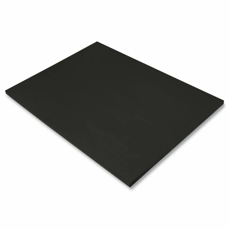 Prang SunWorks Construction Paper, 50 lb Text Weight, 18 x 24, Black, 50/Pack
