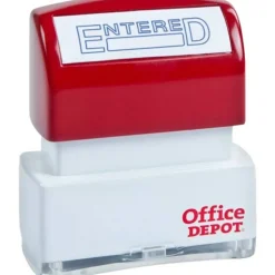 Pre-Inked Message Stamp, "Entered", Blue