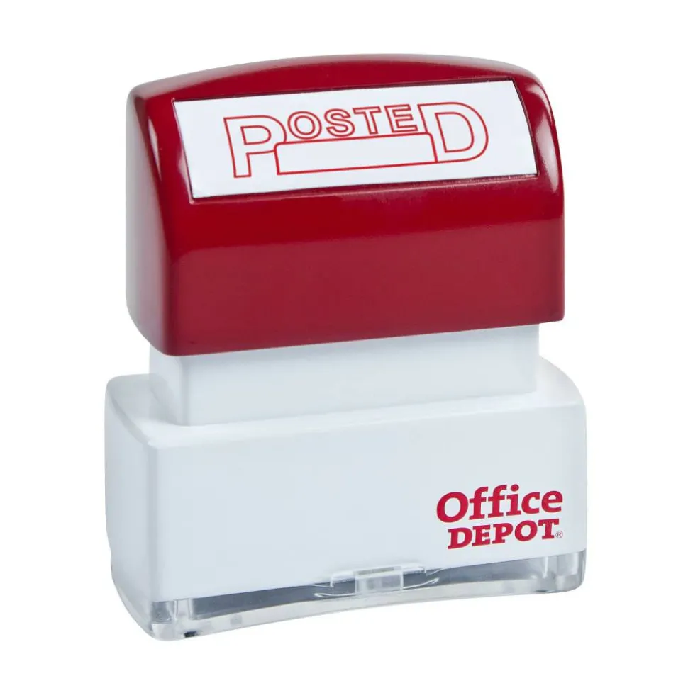 Pre-Inked Message Stamp, "Posted", Red