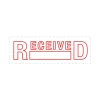 Pre-Inked Message Stamp, "Received", Red