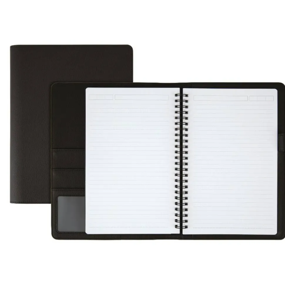 Premium Folio Notebook, Junior, 5 1/2" x 8 1/2", 1 Subject, Narrow Ruled, 120 Pages (60 Sheets), Black