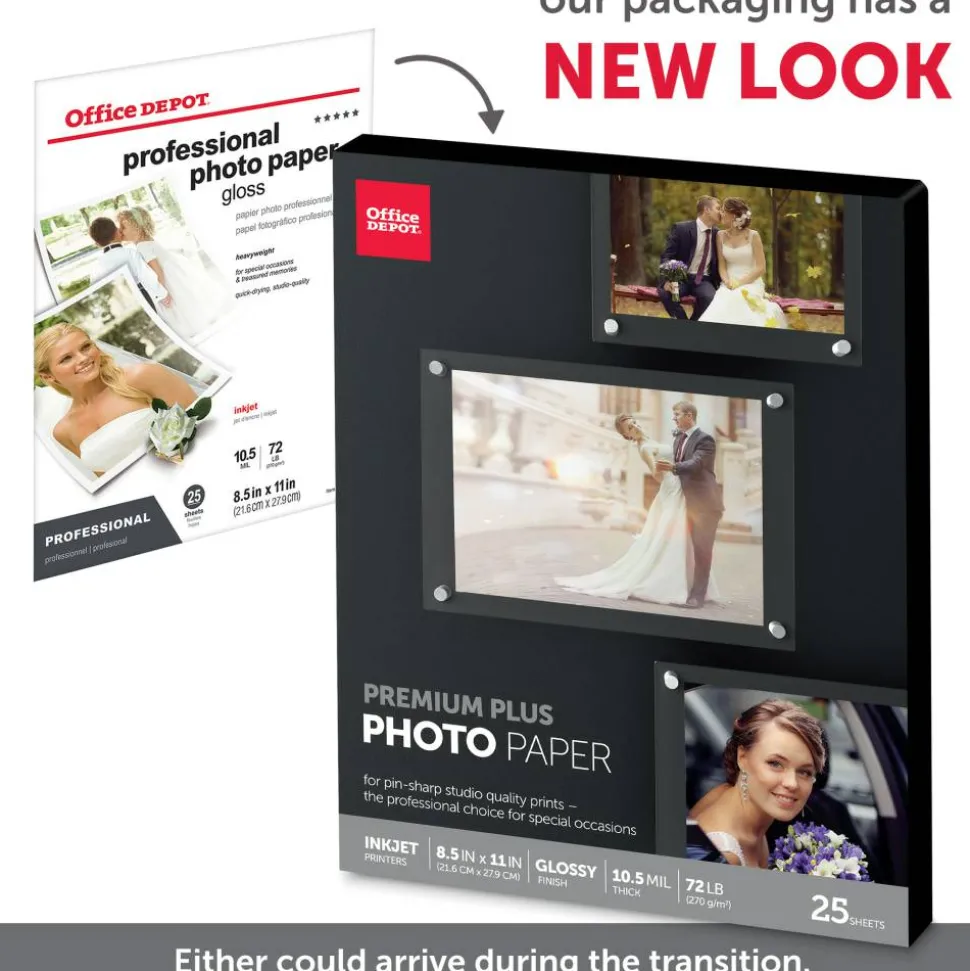 Premium Plus Photo Paper, Glossy, Letter Size, White, Pack Of 25 Sheets
