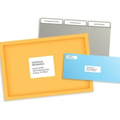 PRES-a-ply Labels, Laser Printers, 1 x 2.63, White, 30/Sheet, 100 Sheets/Box