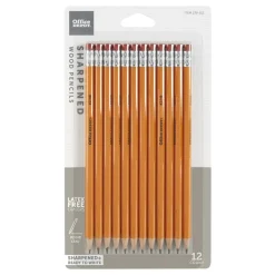 Presharpened Pencils, #2 Medium Soft Lead, Yellow, Pack Of 12