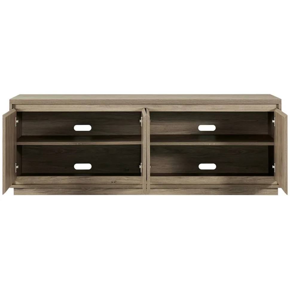 Presque Rectangular TV Stand for TV's up to 75" in Gray