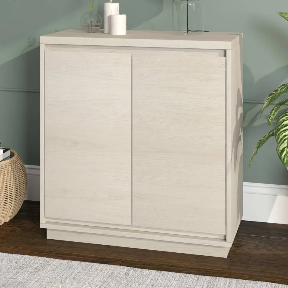 Presque 30" Wide Rectangular Accent Cabinet in Alder White