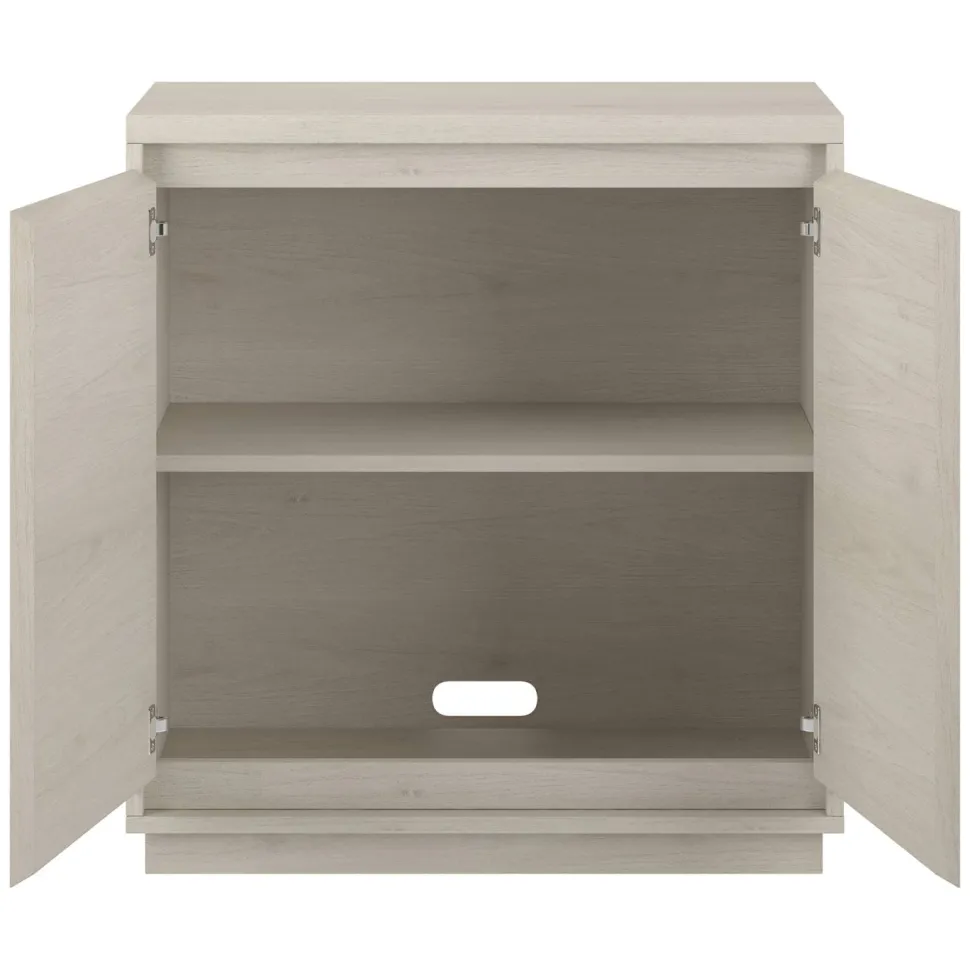 Presque 30" Wide Rectangular Accent Cabinet in Alder White