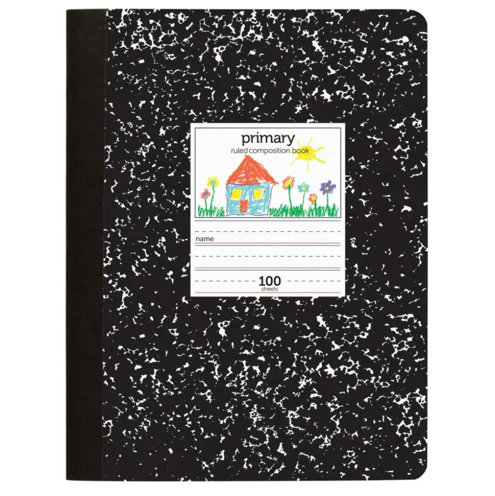 Primary Composition Book, 7-1/2" x 9-3/4", Unruled/Primary Ruled, 100 Sheets