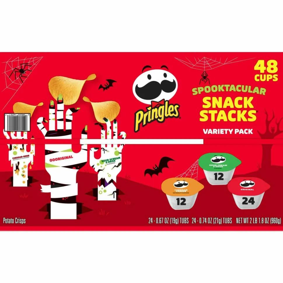 Pringles Crisps Grab ‘N Go Variety Pack, Case Of 48 Containers
