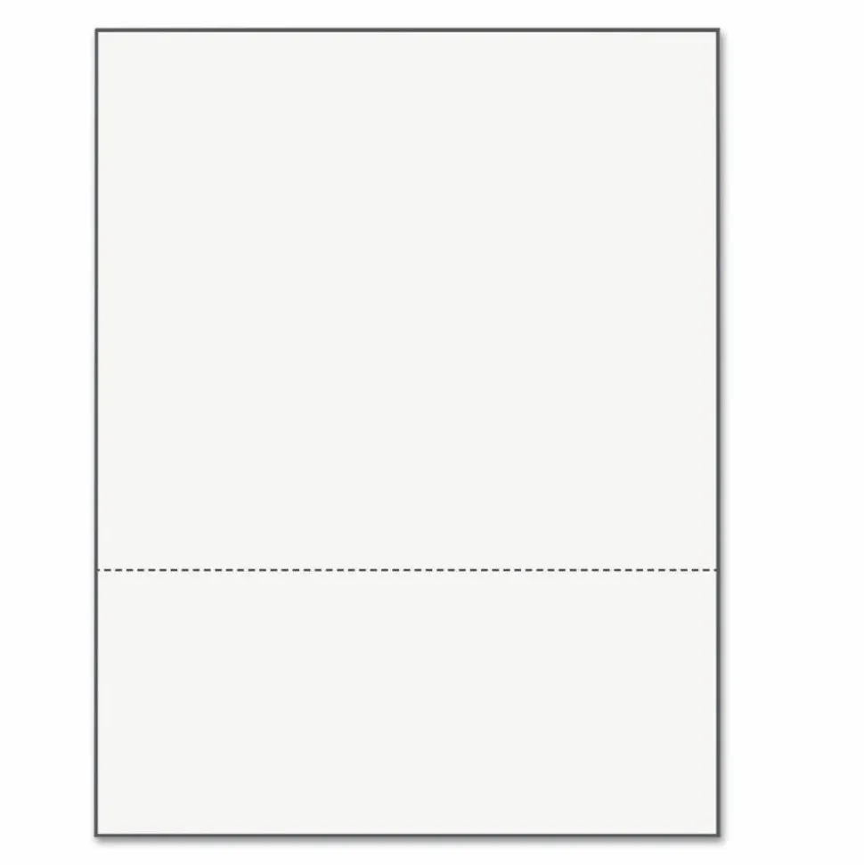 PrintWorks Professional Pre-Perforated Paper, 1 Ream, White, Letter (8 1/2" x 11"), 20 Lb, 3-2/3, Ream Of 500 Sheets