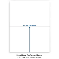 PrintWorks Professional Pre-Perforated Paper, 1 Ream, White, Letter (8 1/2