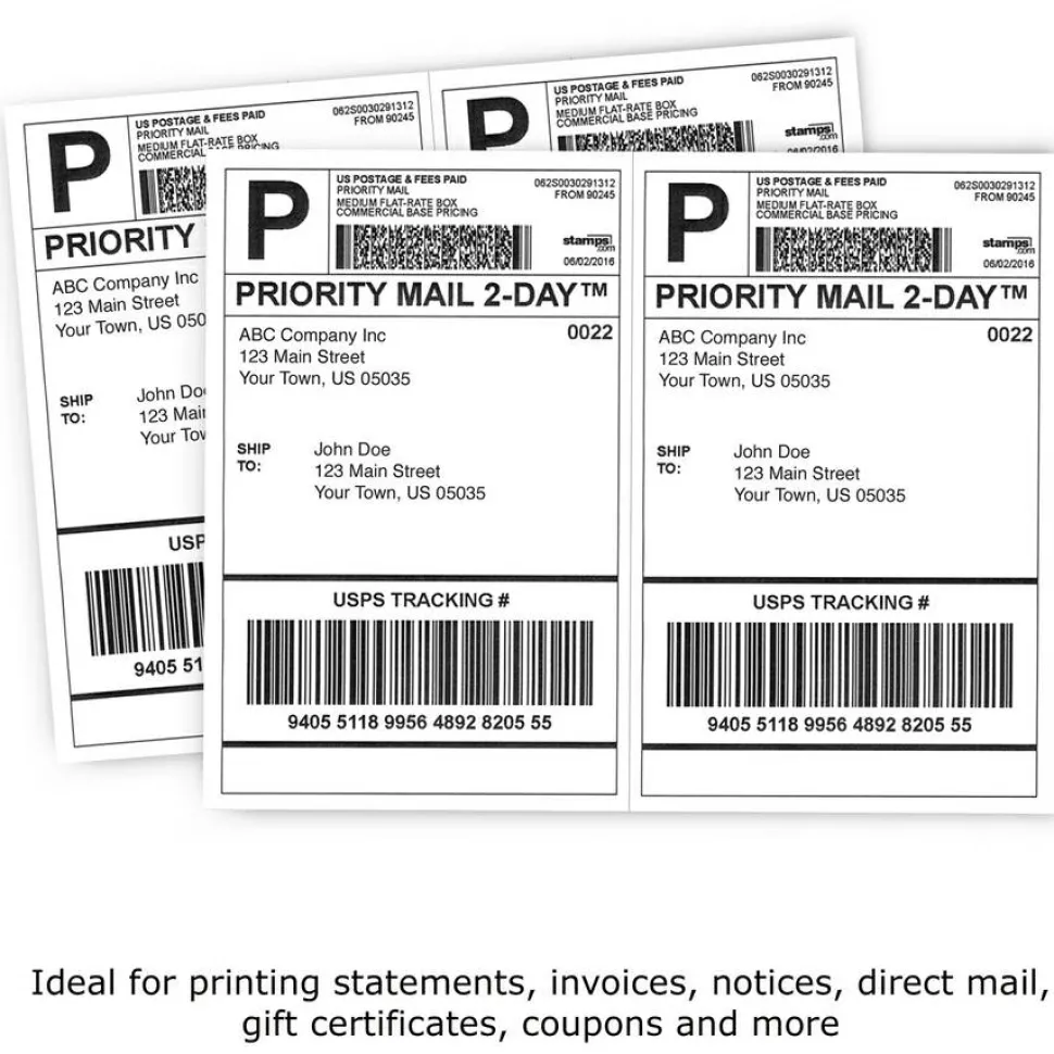 PrintWorks Professional Pre-Perforated Paper, 1 Ream, White, Letter (8 1/2" x 11"), 20 Lb, 5-1/2, Ream Of 500 Sheets