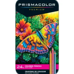 Prismacolor Professional Thick Lead Art Pencils, Assorted Colors, Set Of 24 Pencils