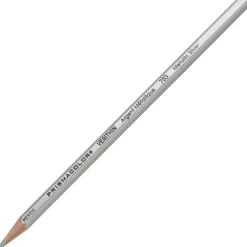 Prismacolor Verithin Colored Pencils, Silver Lead, Silver Barrel, 12-Pk