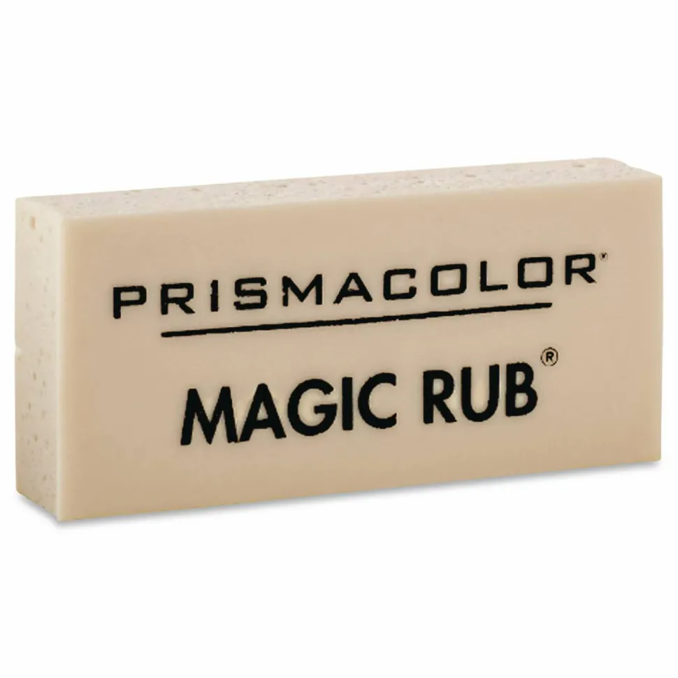 Prismacolor Magic Rub Vinyl Erasers, Beige, Pack Of 3