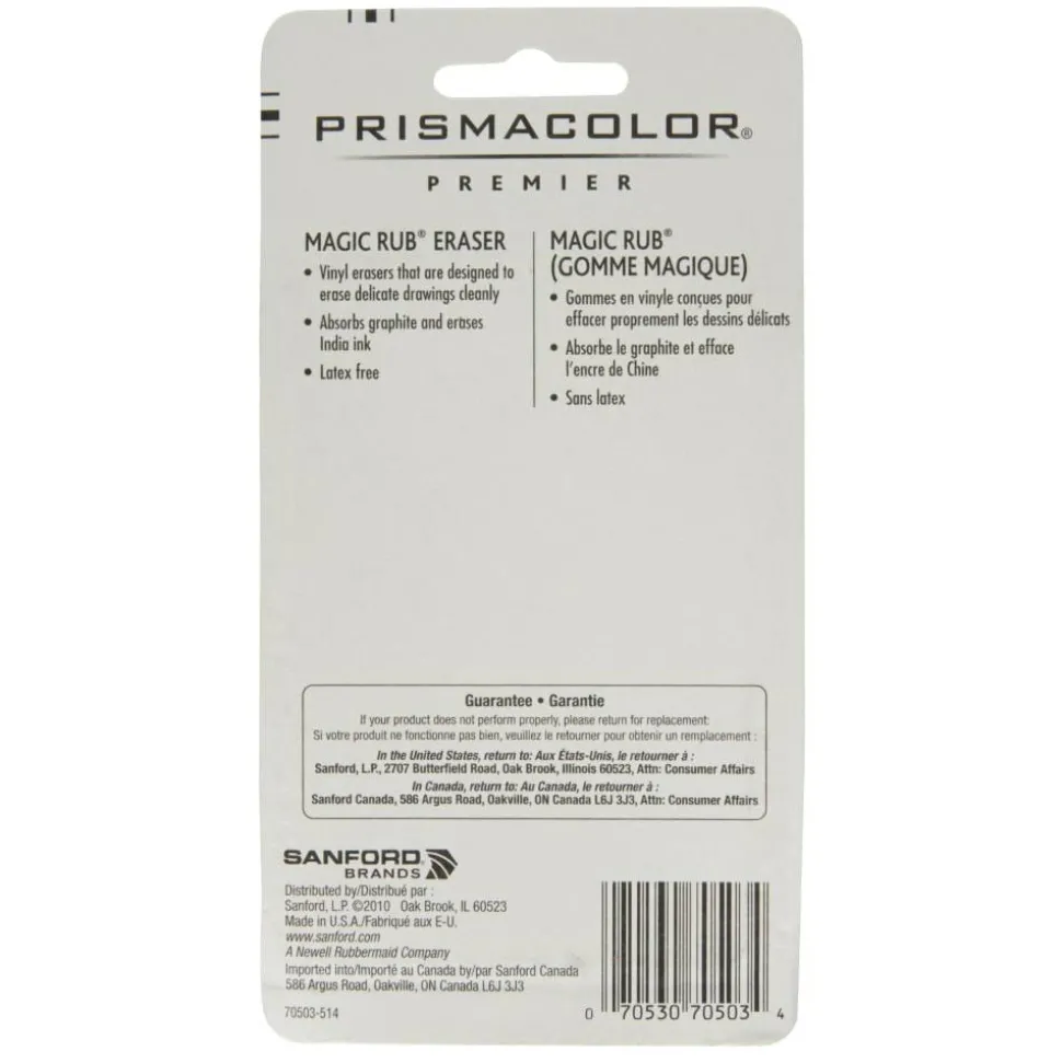 Prismacolor Magic Rub Vinyl Erasers, Beige, Pack Of 3