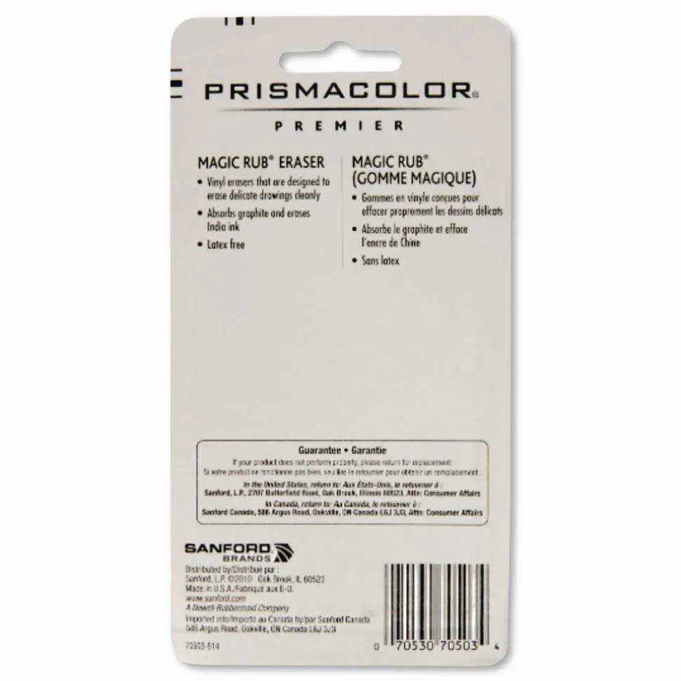 Prismacolor Magic Rub Vinyl Erasers, Beige, Pack Of 3