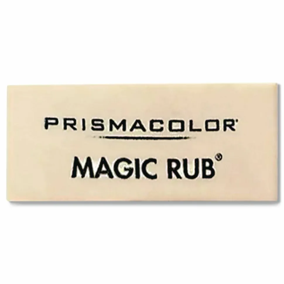 Prismacolor Magic Rub Vinyl Erasers, White, Pack Of 12