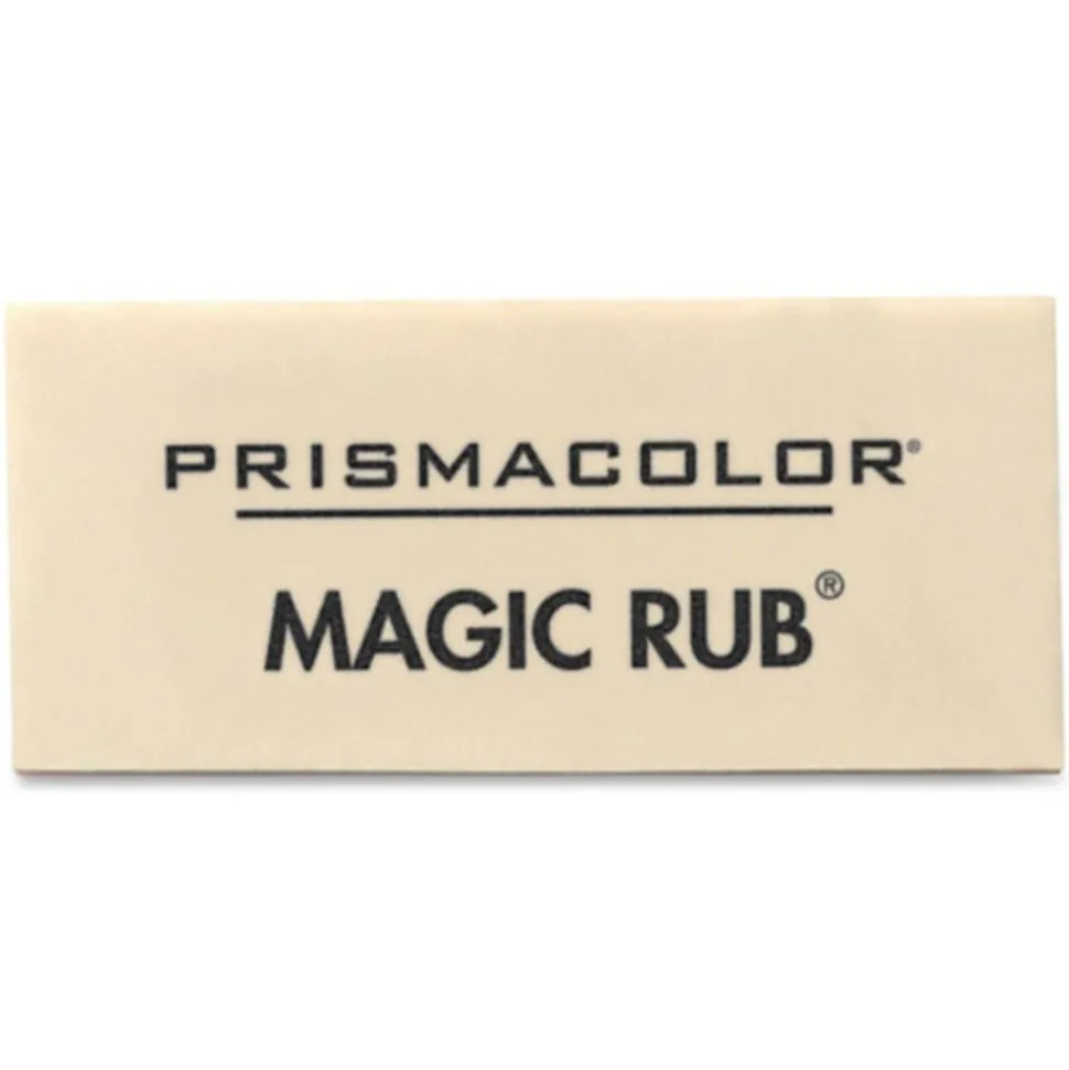 Prismacolor Magic Rub Vinyl Erasers, White, Pack Of 12