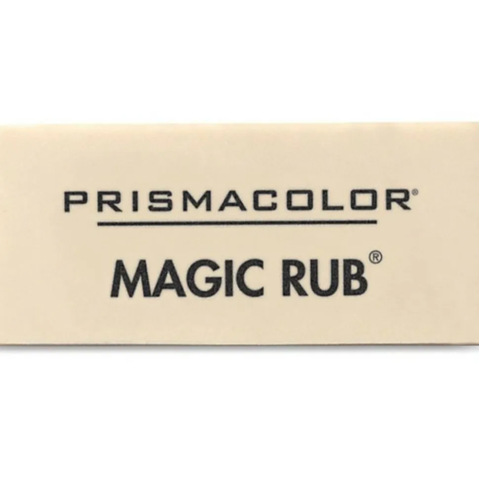 Prismacolor Magic Rub Vinyl Erasers, White, Pack Of 12