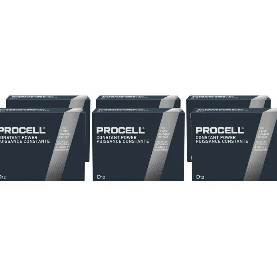 Procell by Duracell Alkaline D Battery Boxes of 12
