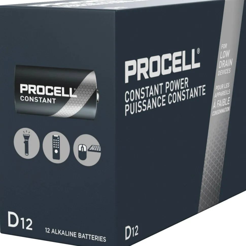 Procell by Duracell Alkaline D Battery Boxes of 12