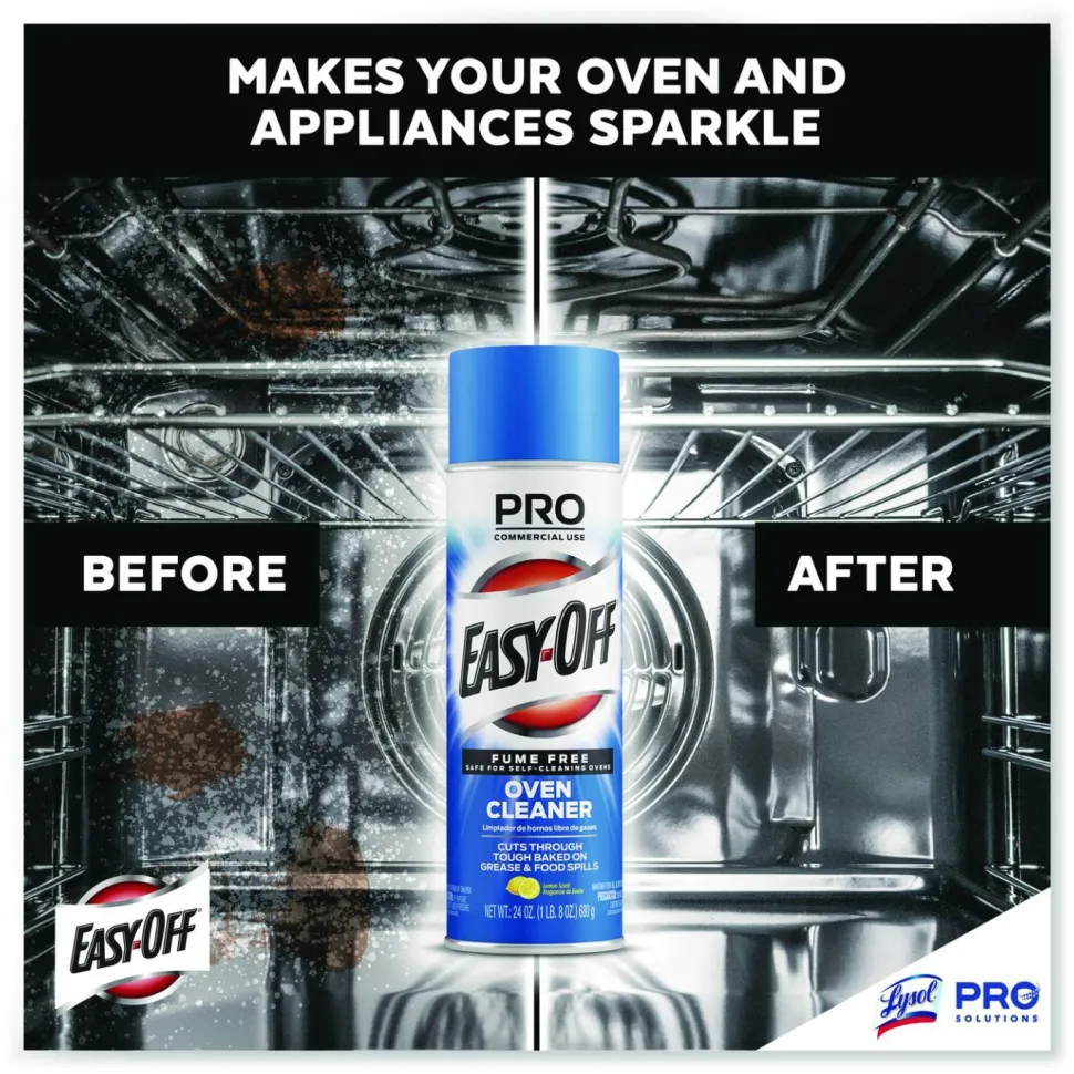 Professional EASY-OFF Fume-Free Max Oven Cleaner, Foam, 24 oz Aerosol Spray
