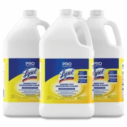 Professional LYSOL Brand Disinfectant Deodorizing Cleaner Concentrate, Lemon Scent, 128 oz Bottle, 4/Carton