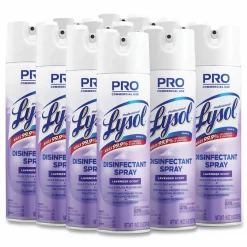 Professional LYSOL Brand Disinfectant Spray, Lavender Scent, 19 oz Aerosol Spray, 12/Carton