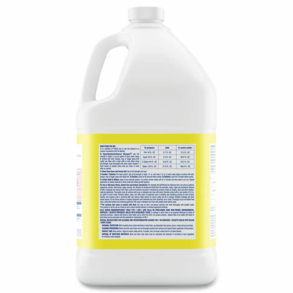 Professional LYSOL Brand Disinfectant Deodorizing Cleaner Concentrate, Lemon Scent, 128 oz Bottle