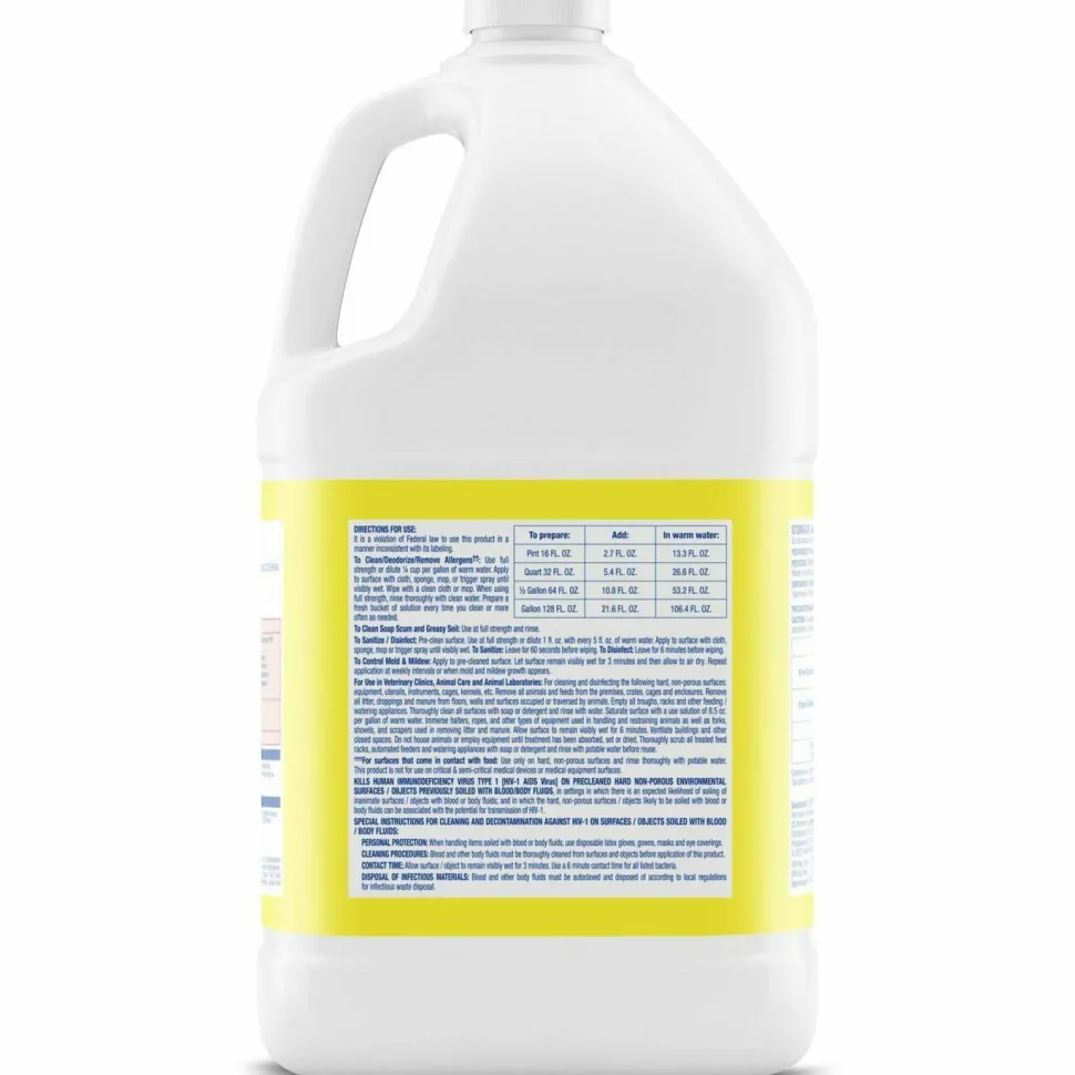 Professional LYSOL Brand Disinfectant Deodorizing Cleaner Concentrate, Lemon Scent, 128 oz Bottle
