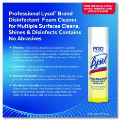 Professional Lysol Disinfectant Foam Cleaner, 24 Oz Bottle, Case Of 12