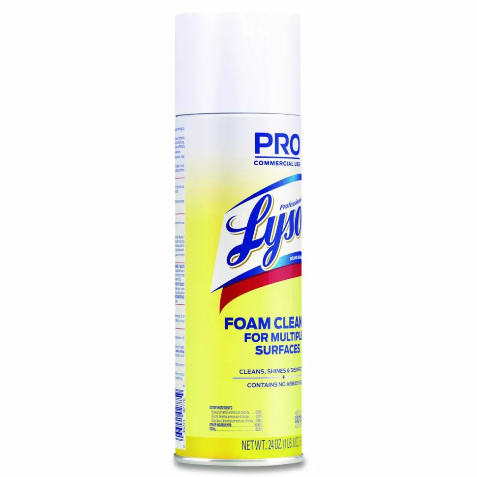 Professional Lysol Disinfectant Foam Cleaner, 24 Oz Bottle, Case Of 12