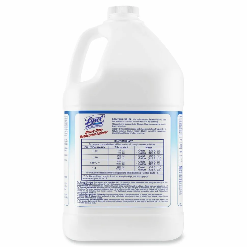 Professional Lysol Disinfectant Heavy Duty Bathroom Cleaner Concentrate, 128 Oz Bottle