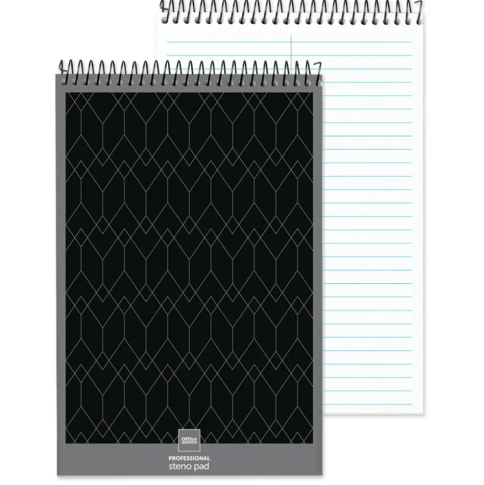 Professional Steno Book, 6" x 9", Gregg Ruled, 100 Sheets, White