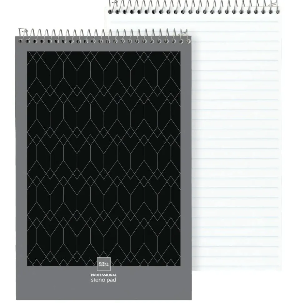 Professional Steno Book, 6" x 9", Legal/Wide Ruled, 70 Sheets, White, Pack Of 4