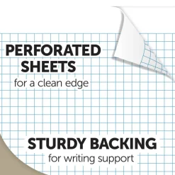 Professional Top Wirebound Writing Pad, 8-1/2" x 11-3/4", Quad Ruled, 70 Sheets, White
