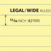 Professional Writing Pads, 8-1/2" x 11-3/4", Legal/Wide Ruled, 50 Sheets, Canary, Pack Of 8