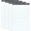 Professional Writing Pads, 8-1/2" x 14", Legal/Wide Ruled, 50 Sheets, White, Pack Of 4