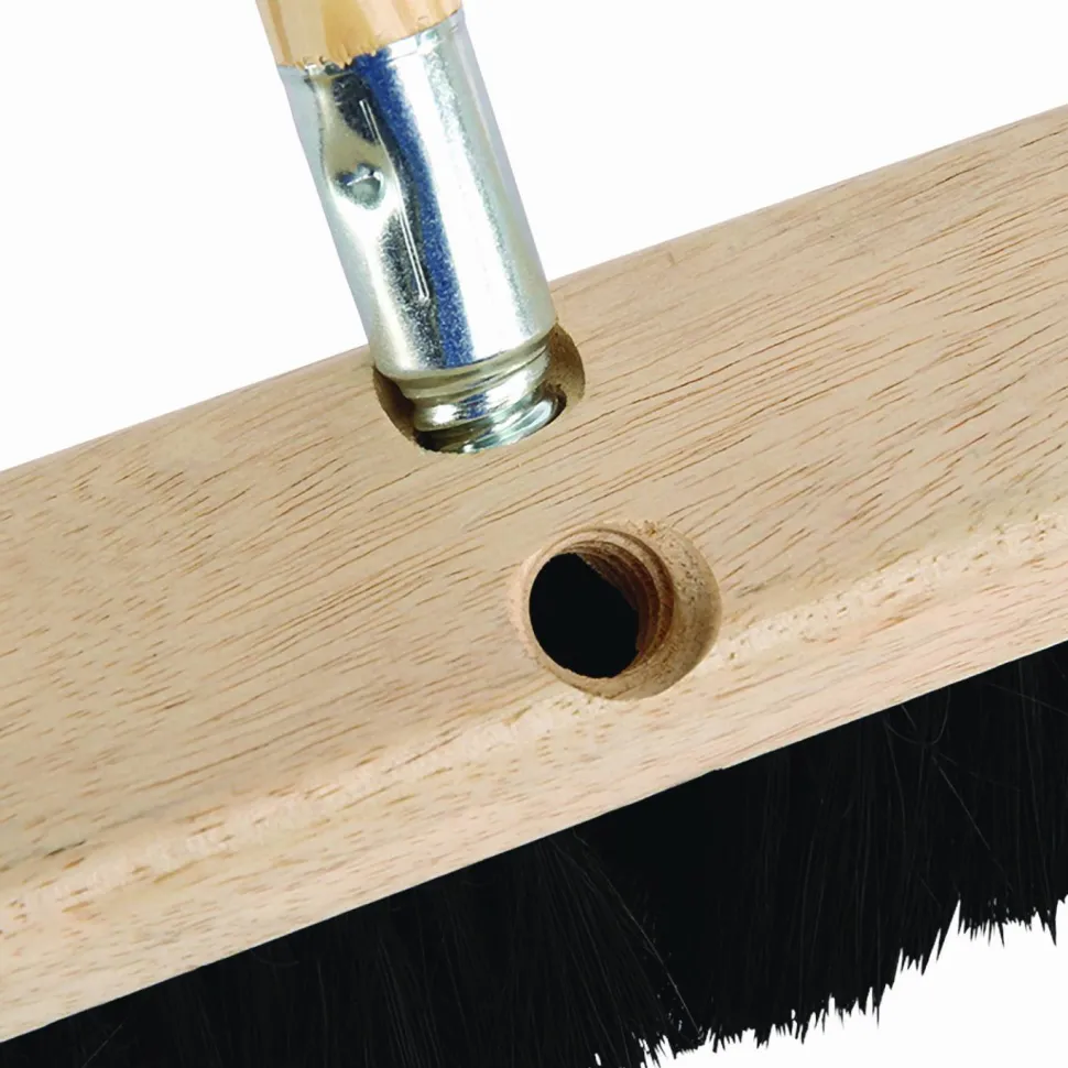 Pro Line Metal-Tip Threaded Hardwood Broom Handle, 15/16" Diameter, 60" Length