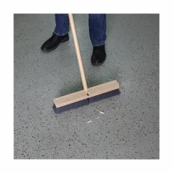 Pro Line 24" Push Broom, Flagged Polypropylene, Gray
