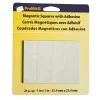 ProMAG Magnetic Squares, 1", Black/White, Pack Of 24