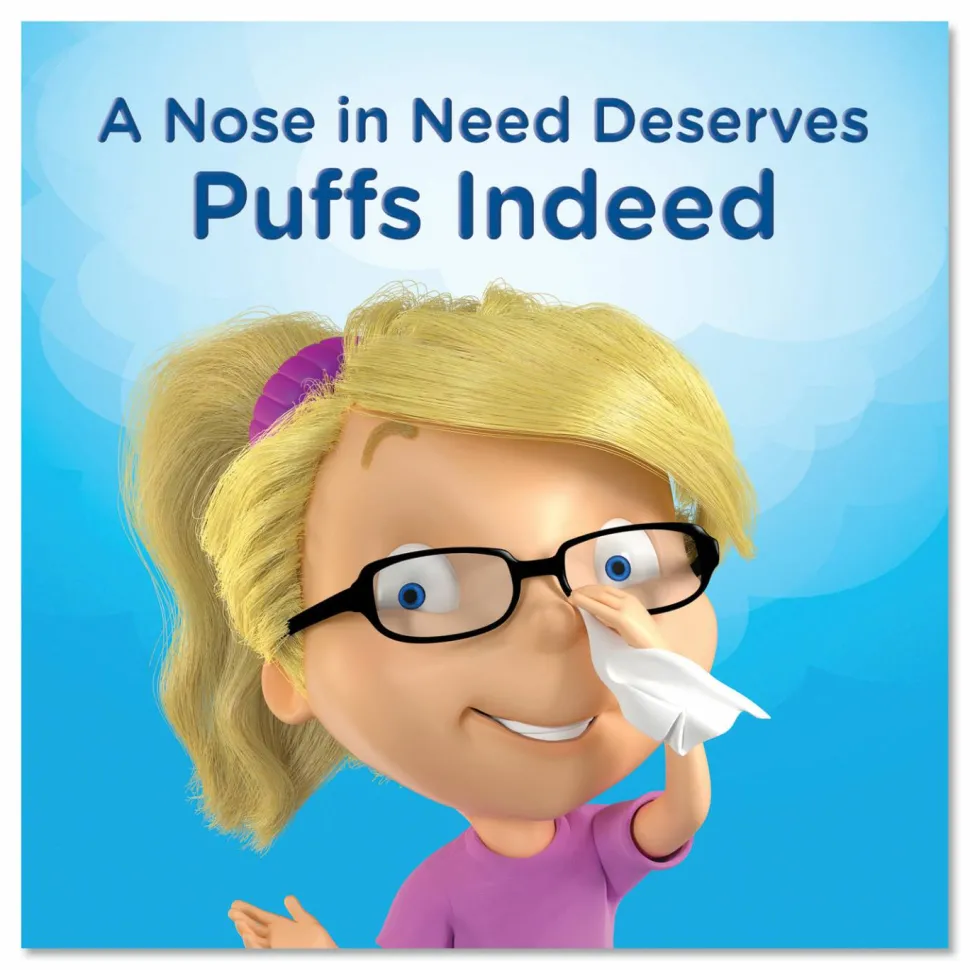 Puffs Ultra Soft 2-Ply Facial Tissue, White, 56 Tissues Per Box, Case Of 24 Boxes