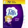 Puffs Ultra Soft Facial Tissue, 2-Ply, White, 72 Sheets/Box, 24 Boxes/Carton