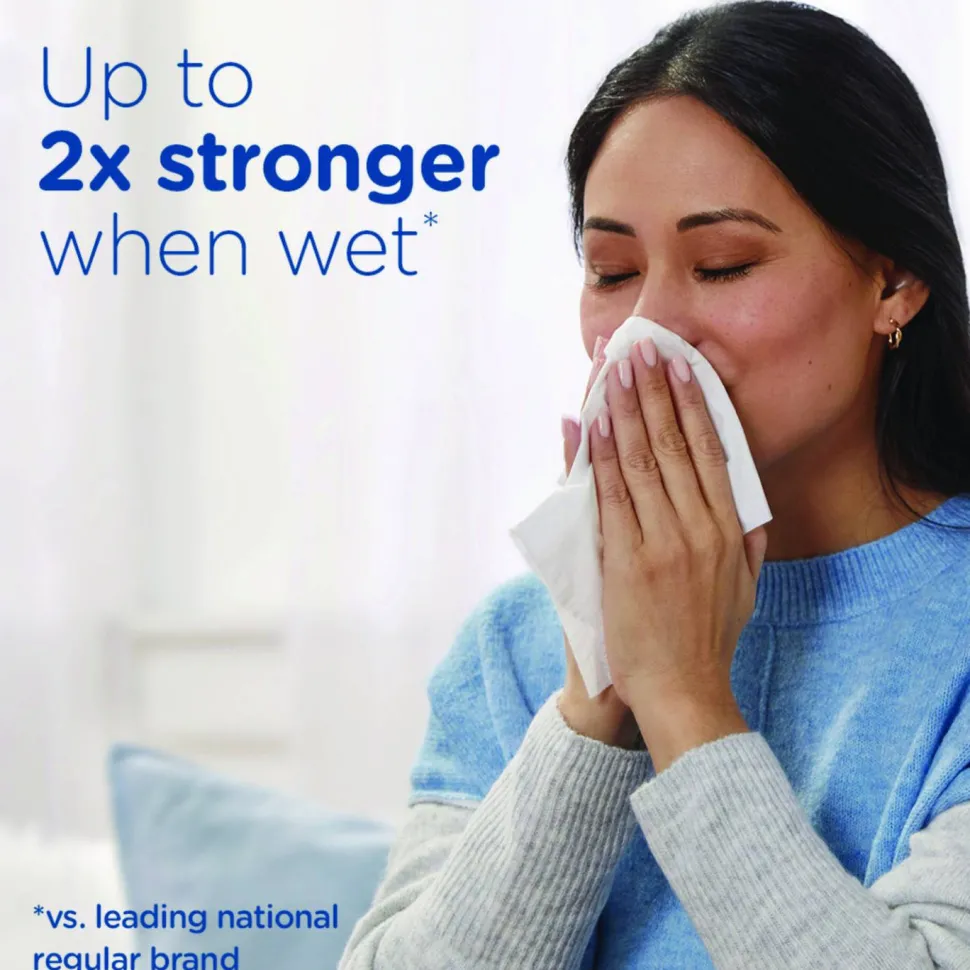 Puffs Ultra Soft Facial Tissue, 2-Ply, White, 72 Sheets/Box, 24 Boxes/Carton